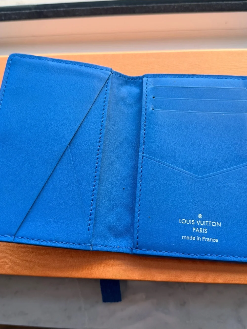 Louis Vuitton Blue Monogram Taurillon Leather Pocket Organizer